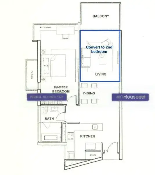 The Rochester Residences, S$ 1,350,000, 872 sqft, 公寓 - Condominium