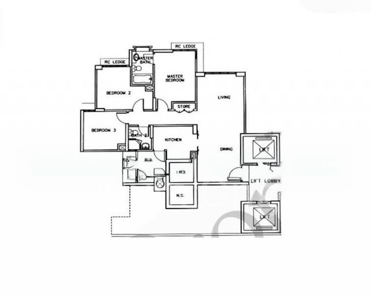 Whitewater, S$ 1,300 /mo, 150 sqft, Condos - Executive Condominium